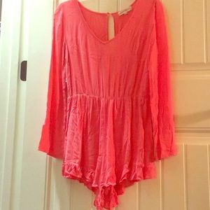 Beautiful coral Romper!